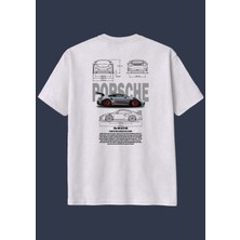 The Granch Porche-V2-Premium Kalite Oversize Sırt Baskılı %100 Pamuk Tişört / T-Shirt