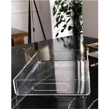 Özbience Şeffaf Akrilik Pleksi Tepsi 30X20 Cm, Şık ve Dayanıklı Tasarım