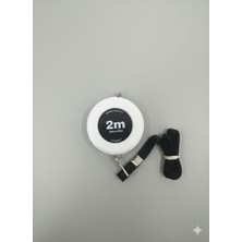 İğne İzi 2 Metre Otomatik Fonksiyonlu Terzi Mezurası - 200 cm Yumuşak Mezura, Askı Aparatlı