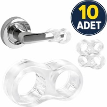 DESIPHON 10 Adet Plastik Kapı Kolu Stoperi – Duvar Koruyucu Şeffaf Kapı Kolu Tamponu