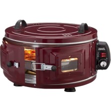 Marsilyan Gross Yuvarlak Davul Fırın Standart Ayarlanabilir Termostat = 50°C-320°C 1300W - 53CM Alüminyu