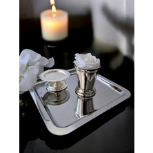 Özbience Şık Sunum Tepsisi ve Gül Kovası Seti, Nişan ve Kahve Sunumları Için