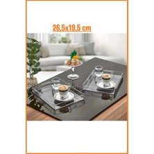 Özbience Şeffaf Dikdörtgen Dekoratif Sunum ve Ikram Tepsisi