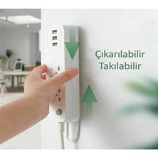 Fırtına Yapışkanlı Plastik Eşya Sabitleme Aparatı Kızaklı Priz Kablo Tutacağı 2 Adet Renkli