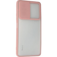 LTG Nova Newface Redmi Note 10 Kılıf Palm Buzlu Kamera Sürgülü Silikon - Pembe