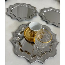 Özbience Paslanmaz Çelik 6'lı Güneş Desenli Servis ve Sunum Tepsisi