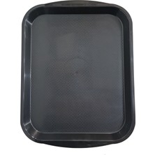 Özbience Abs Plastik Siyah Servis Tepsisi 40X31 Cm, Dayanıklı ve Şık Tasarım