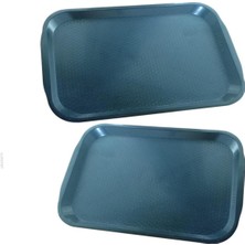 Özbience 10 Adet Kırılmaz Küçük Boy Tepsi 29X21CM, Kaydırmaz, Dayanıklı, Pratik