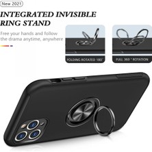 LTG Nova Newface Iphone 11 Kılıf Elit Yüzüklü Kapak - Siyah