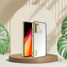 Skygo Xiaomi Redmi Note 8 Yanları Renkli Lens Korumalı Logo Gösteren Mega Kılıf Gold