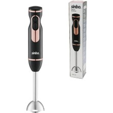 Siyah - Rose Gold Çubuk El Blender Çelik Uçlu Dc Motor - 400W SHB-7513 (4887)