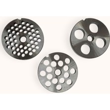 Russet #12 Kıyma Makinesi Ayna Seti 3'lü Takım Çelik Süzgeç (6/10/20MM )