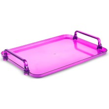 Özbience Mor Melamin Dikdörtgen Tepsi, 30 Cm, Şık ve Hafif Sunum Için Ideal