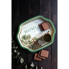 Özbience Orman Temalı Dekoratif Tepsi 28X33 Cm, Şık ve Kullanışlı Ev Aksesuarı