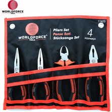 Worldforce World Force - Pense Seti 4 Parça 7'' 180MM (Kombine, Kargaburun, Yan Keski, Kavisli Kargaburun)
