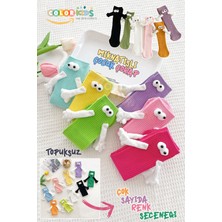 Color Socks 1 Çift Çocuk Mıknatıslı El Ele Tutuşan Çoraplar Topuksuz (6-12 Yaş)