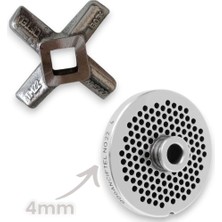 Russet 22 Numara 4,5 mm 2'li Kıyma Makinesi Ayna ve Bıçak Seti