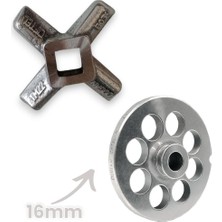 Russet 22 Numara 16 mm 2'li Kıyma Makinesi Ayna ve Bıçak Seti