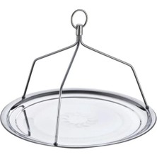 Özbience Çelik Çaycı ve Kahveci Tepsisi 40 Cm, Şık ve Kullanışlı Tasarım