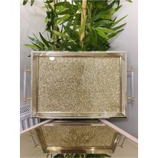 Özbience Gold Simli Çay Tepsisi ile Şık ve Zarif Sunumlar Yapın