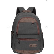 Relaxion Unisex Kanvas Kumaş Çok Gözlü Seyahat Okul Sırt Çantası