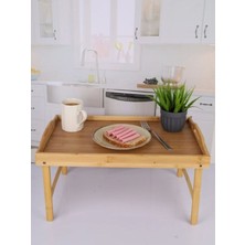 Özbience Bambu Katlanır Ayaklı Yatak Tepsisi, Şık ve Pratik Kullanım