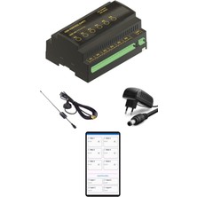 4G MOBİL UYGULAMA İLE UZAKTAN KONTROL CİHAZI (GSM) - 6 Kontrol Çıkışı - 4 Okuma Girişi