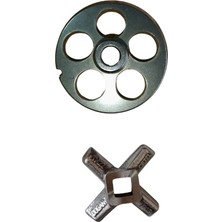 Russet 22 Numara 22 mm 2'li Kıyma Makinesi Ayna ve Bıçak Seti (4 Yada 5 Delikli)