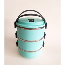 Russet 3 Katlı Vakumlu Yemek Termosu 3lü Sefer Tası Freshbox Serisi Turkuaz