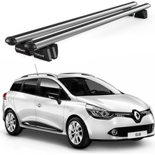 Today Auto Pençe Renault Clio Sport Tourer (2013-2022) Uyumlu Gri Ara Atkı 109CM Port Bagaj Tavan Barı