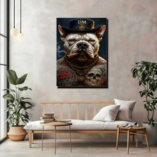 Artprinta Gangster Bulldog Kanvas Tablo – Modern, Asi ve Karizmatik Duvar Dekoru