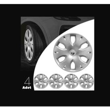 Yk Renault Megane / Symbol / Clio / Fluence / Taliant / Kangoo Uyumlu 15 Inç Jant Kapağı 4'lü Takım Amblem Hediyeli