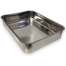 Özbience Paslanmaz Çelik Çok Amaçlı Dikdörtgen Fırın Tepsisi (36.5X26.5X6.5CM)