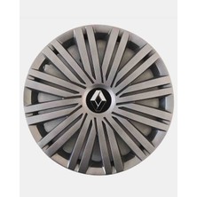 Yk Renault Symbol / Clio / Taliant / Megane Uyumlu 15 Inç Jant Kapağı 4'lü Takım Amblem Hediyeli