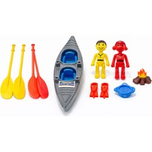 Akar Çift Kişilik Oyuncak Kano & Rafting Seti Figürlü Kürekli Eğitici Su Oyuncağı Çocuk Oyun Seti