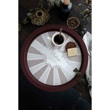Özbience Elegance Desenli Yuvarlak Metal Tepsi, 37 Cm, Sunum ve Çay Kahve Keyfi