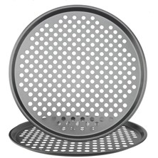 Özbience 2'li Teflon Delikli Pizza ve Lahmacun Pide Tepsisi 32CM