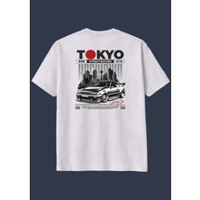 The Granch Tokyo Drift-Premium Kalite Oversize Sırt Baskılı %100 Pamuk Tişört / T-Shirt