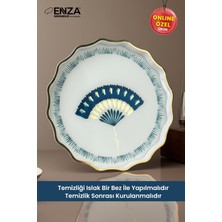 Özbience Rüzgar Çay Kahve Kahvaltılık ve Sunum Tepsisi 38 cm Şık Tasarım