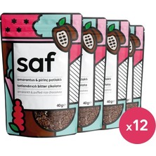 Saf Amarantlı & Pirinç Patlaklı Çikolata 40 gr - 12 Adet - Dezenfektan Hediyeli (%72 Alkol)