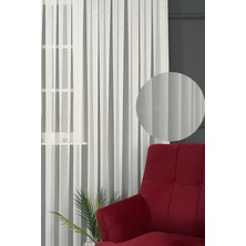 Serin Home Collection Bambu Tül Perde 1/3 Sık Pileli, Ütü Istemez, Kırışma Yapmaz