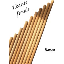 ncy Ahşap Kavela Uçurtma Çıtası Çubuk Kavela  Yivli 8 mm 100 cm 10 Adet