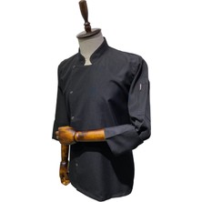 Acar İş Tex Erkek Siyah Şef Aşçı Ceket