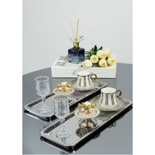 Özbience 2'li Paslanmaz Çelik Baton Tepsi Seti – Çay, Kahve, Pasta ve Sunum Için