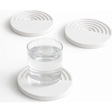 Karra Art Modern Beton Bardak Altlığı | Dekoratif Masa Üstü Supla & Altlık Seti (3 Parça)