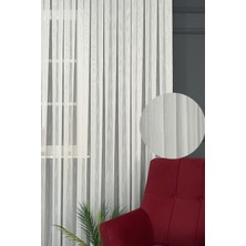 Serin Home Collection Bambu Şantuk Tül Perde 1/3 Sık Pileli, Ütü Istemez, Kırışma Yapmaz