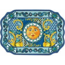 Özbience Şık Mavi 47X33 cm Tepsi, Zarif ve Dayanıklı, Çok Amaçlı Kullanım