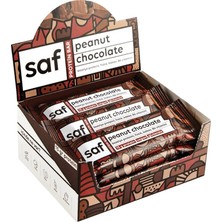Saf Peanut Chocolate High Protein Bar 50 gr - 12 Adet - Dezenfektan Hediyeli (%72 Alkol)