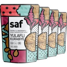 Saf Tahinli Amarantlı Yulaflı Kurabiye 45 gr - 4 Adet - Dezenfektan Hediyeli (%72 Alkol)