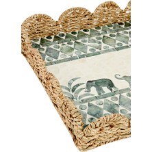 Özbience Şık ve Zarif 30X30X6 cm Dekoratif Tepsi, Ev ve Ofis Kullanımı Için Ideal